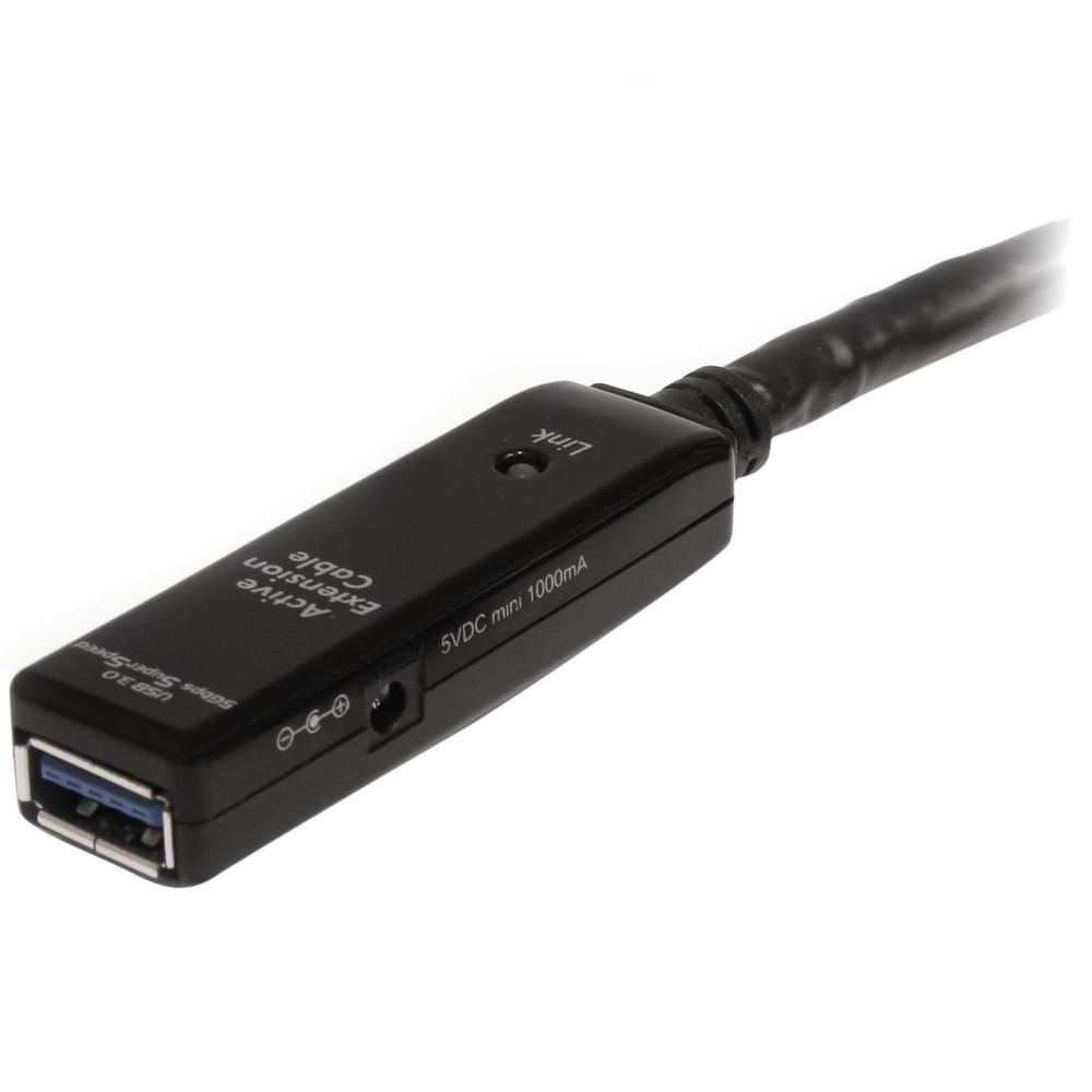 Cable USB tipo a startech 10m · macho - hembra · negro