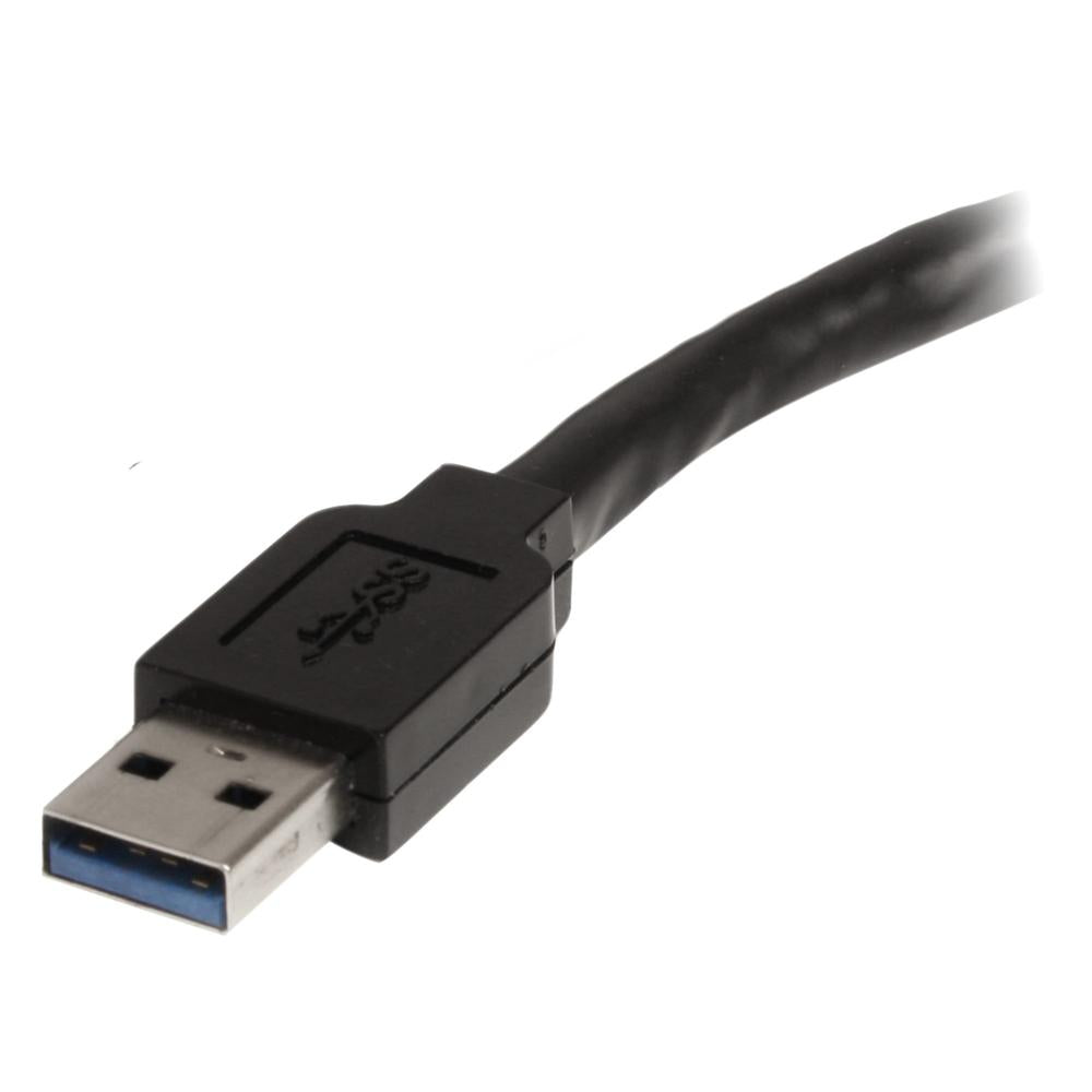 Cable USB tipo a startech 10m · macho - hembra · negro