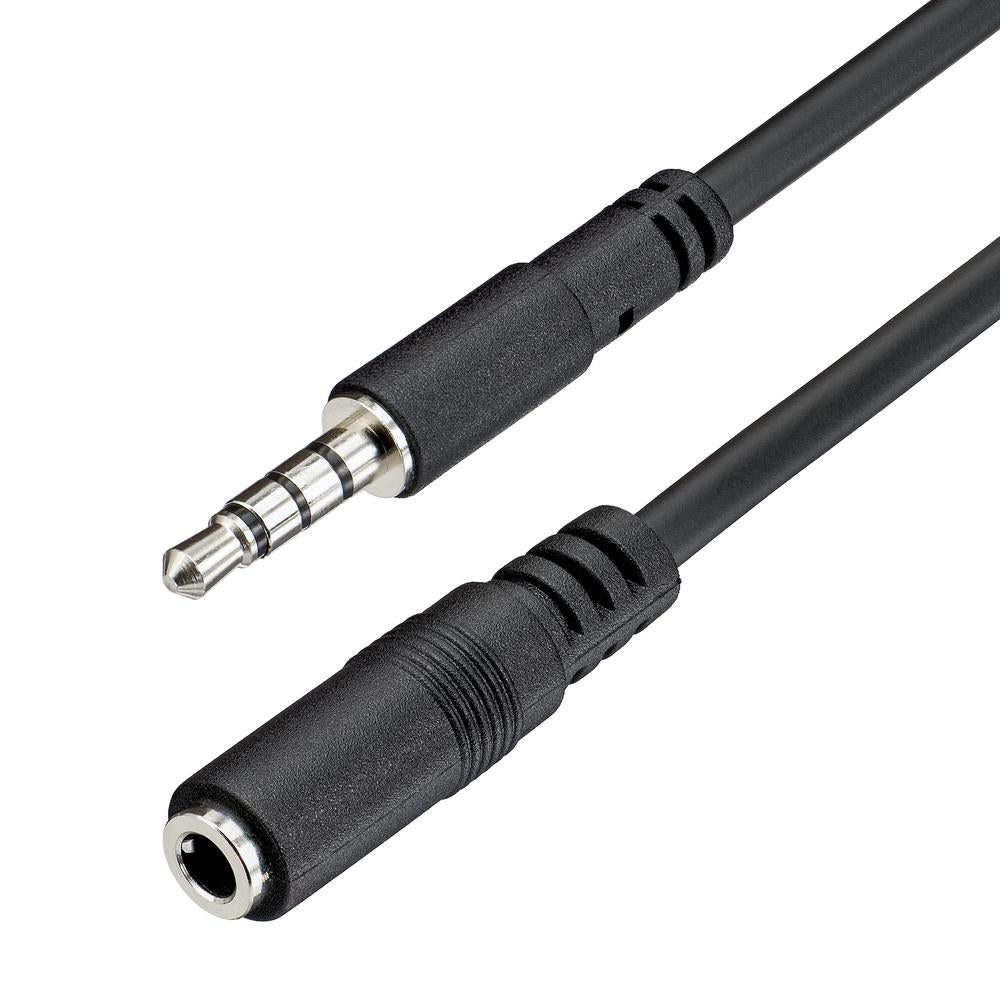 Cable mini jack 3.5mm startech 1m · macho - hembra · negro