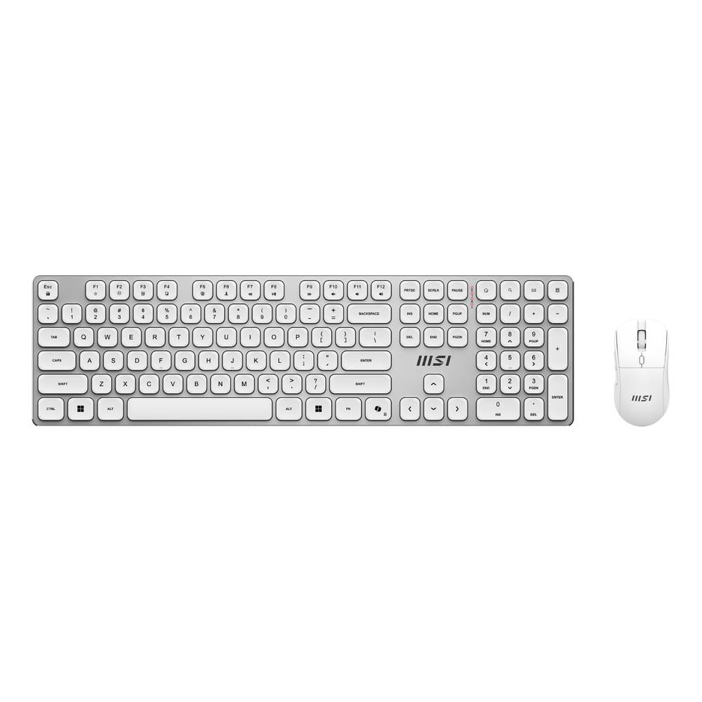 Teclado + raton MSI forge k210 w combo inalambrico blanco