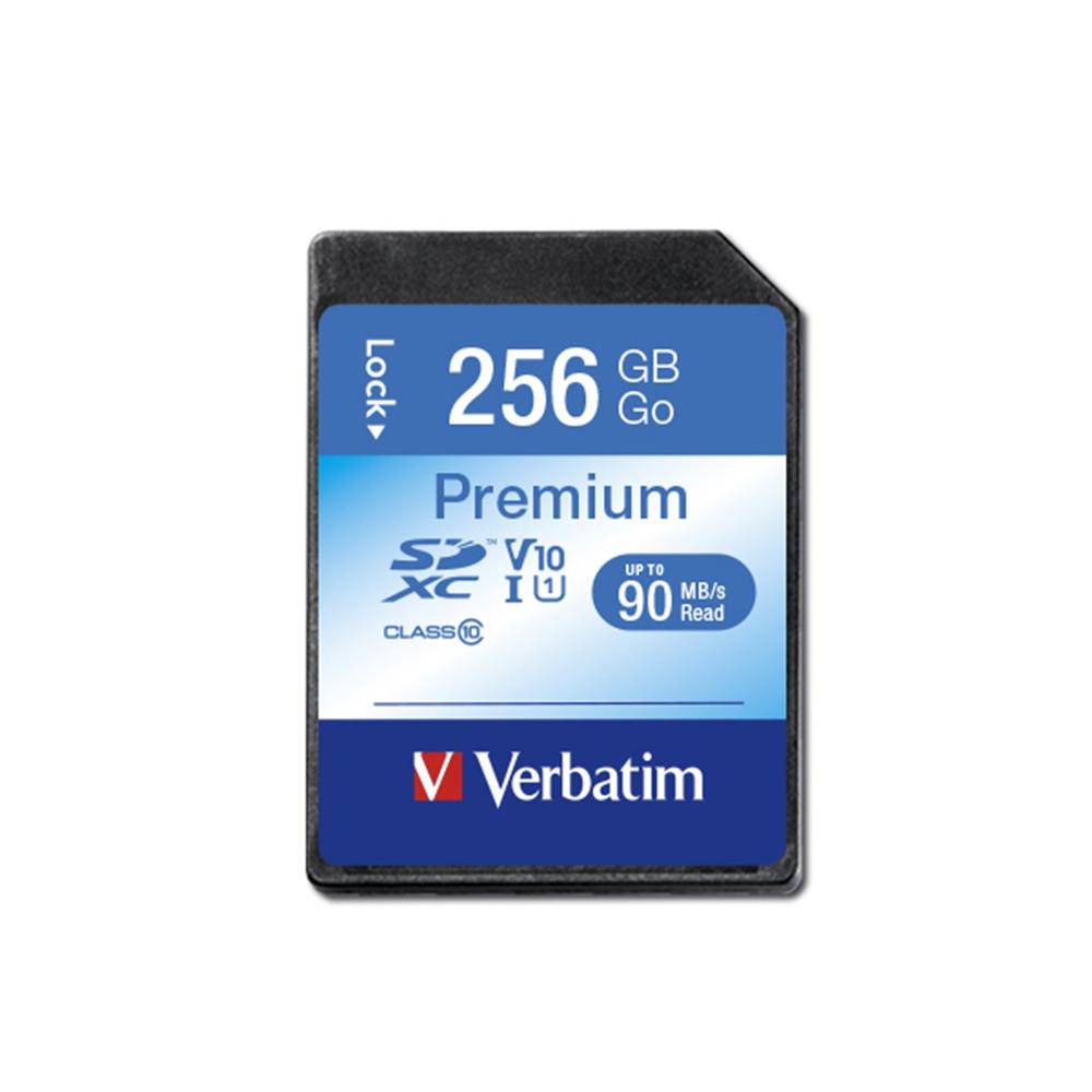 Tarjeta memorio sdxc Verbatim premium 256GB c10