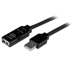 Cable USB tipo a startech 20m · macho - hembra · negro