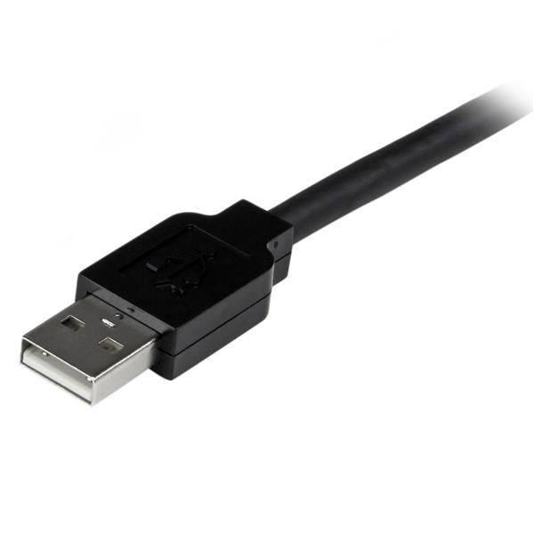 Cable USB tipo a startech 20m · macho - hembra · negro