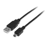 Cable USB tipo a a mini USB tipo b startech 1m · macho - macho · negro