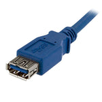 Cable USB tipo a startech 1m · macho - hembra · azul
