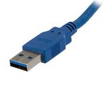 Cable USB tipo a startech 1m · macho - hembra · azul