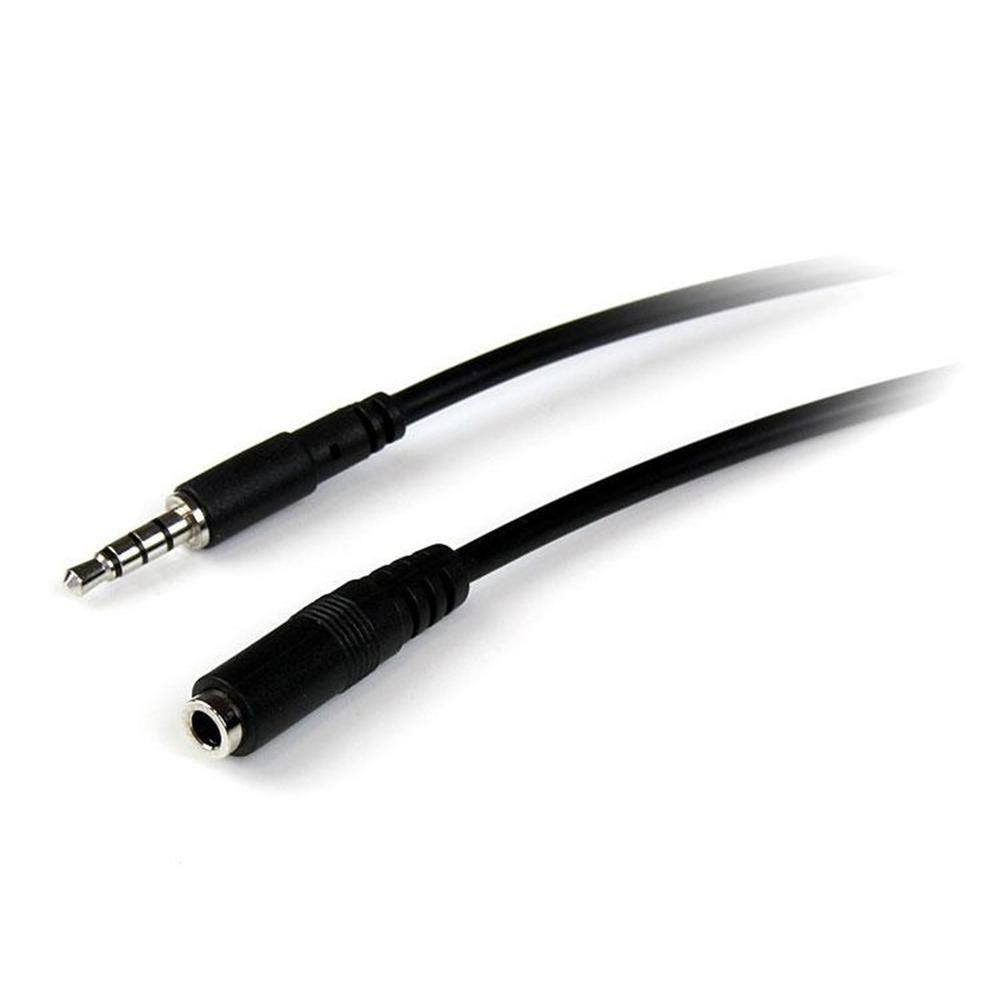 Cable jack 3.5mm startech 2m · macho - hembra · negro