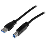 Cable USB tipo b a USB tipo a startech 2m · macho - macho · negro