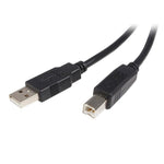 Cable USB tipo b a USB tipo a startech 2m · macho - macho · negro