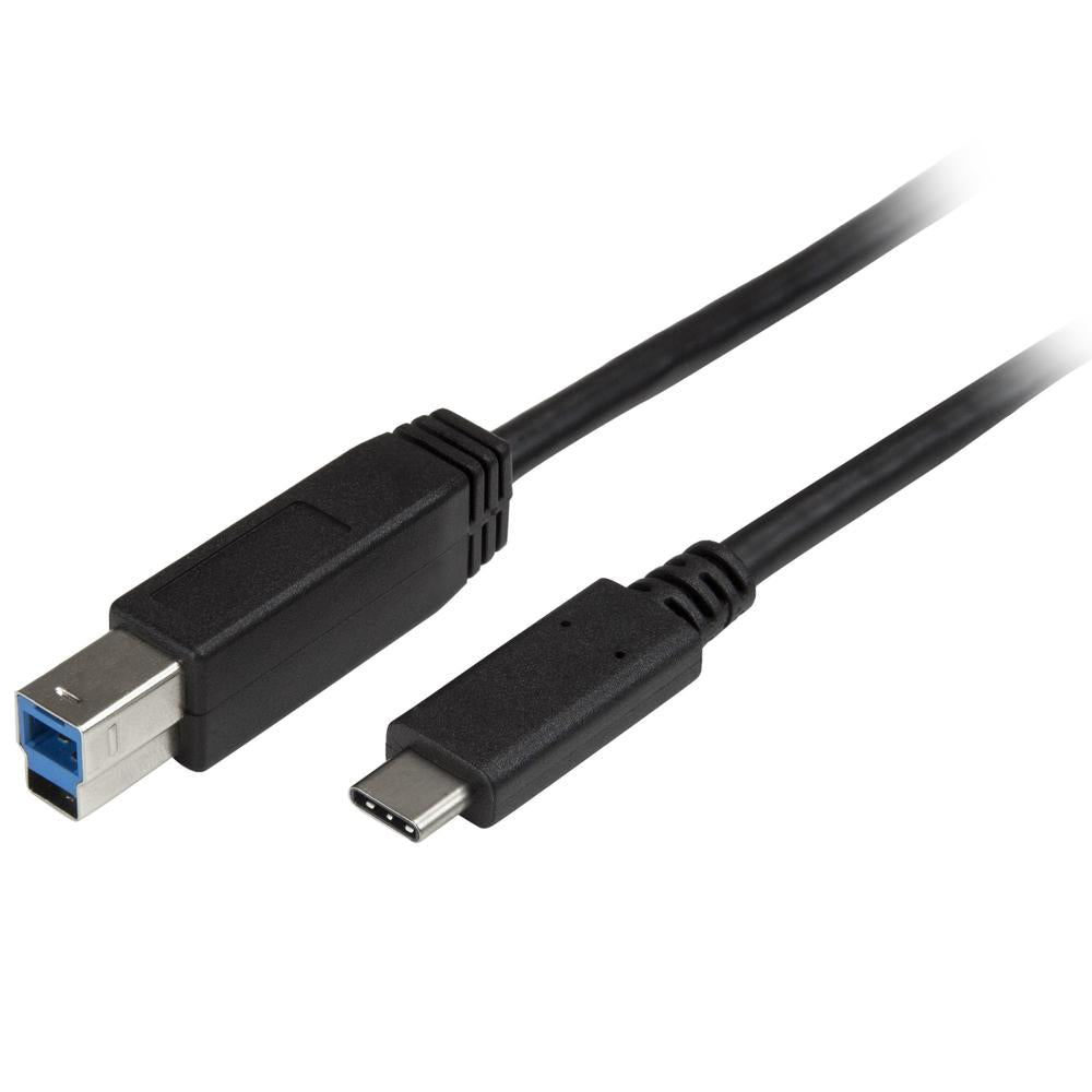 Cable USB tipo c a USB tipo b startech 2m · macho - macho · negro