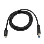 Cable USB tipo c a USB tipo b startech 2m · macho - macho · negro