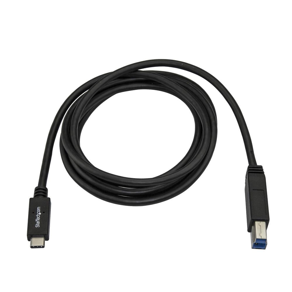 Cable USB tipo c a USB tipo b startech 2m · macho - macho · negro