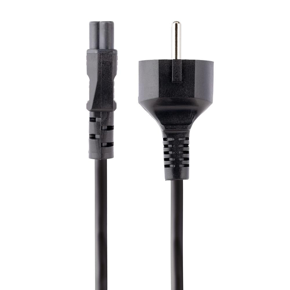 Cable schuko a c5 startech 2m · macho - hembra · negro
