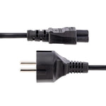 Cable schuko a c5 startech 2m · macho - hembra · negro