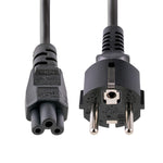 Cable schuko a c5 startech 2m · macho - hembra · negro
