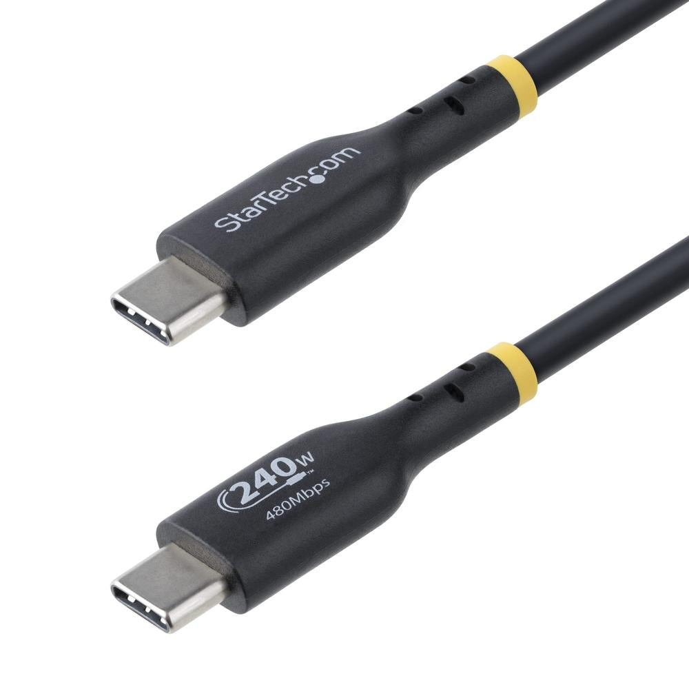 Cable USB tipo c startech 3m · macho - macho · negro