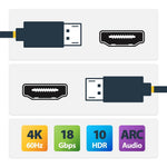 Cable HDMI 4K startech 5m · macho - macho · negro