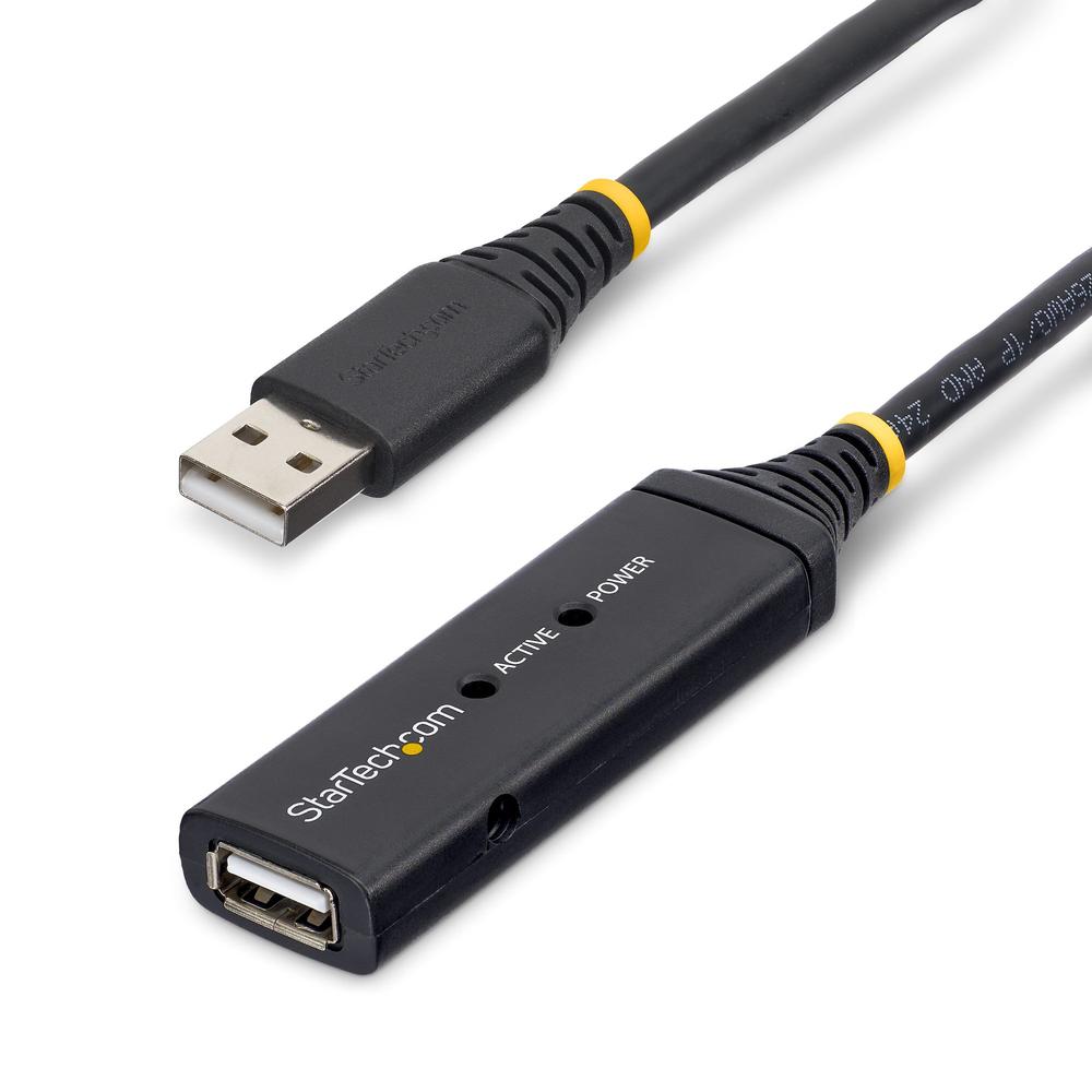 Cable USB tipo a startech 15m · macho - hembra · negro