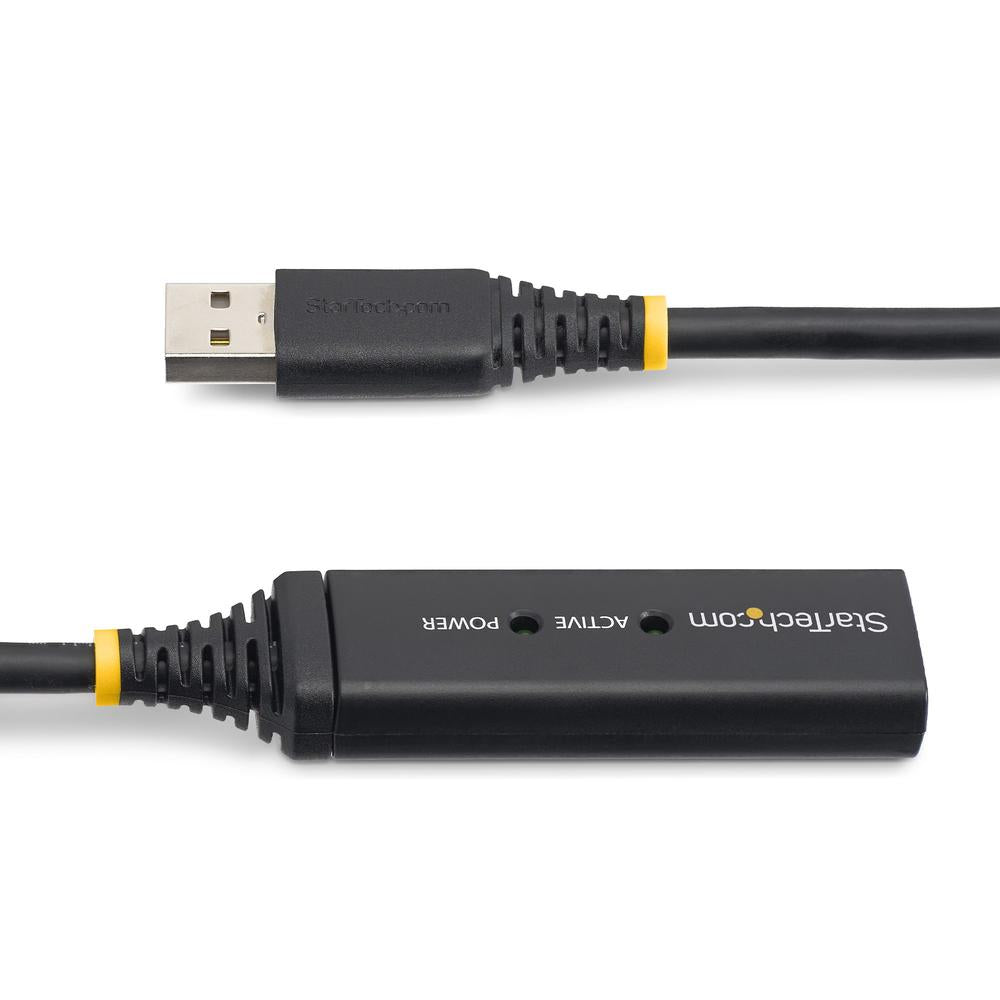 Cable USB tipo a startech 15m · macho - hembra · negro