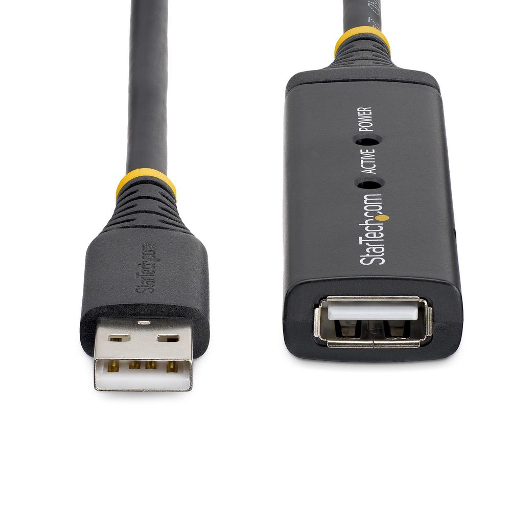 Cable USB tipo a startech 15m · macho - hembra · negro