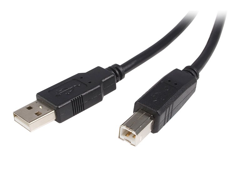 Cable USB tipo a a USB tipo b startech 5m · macho - macho · negro