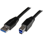 Cable USB tipo a a USB tipo b startech 5m · macho - macho · negro