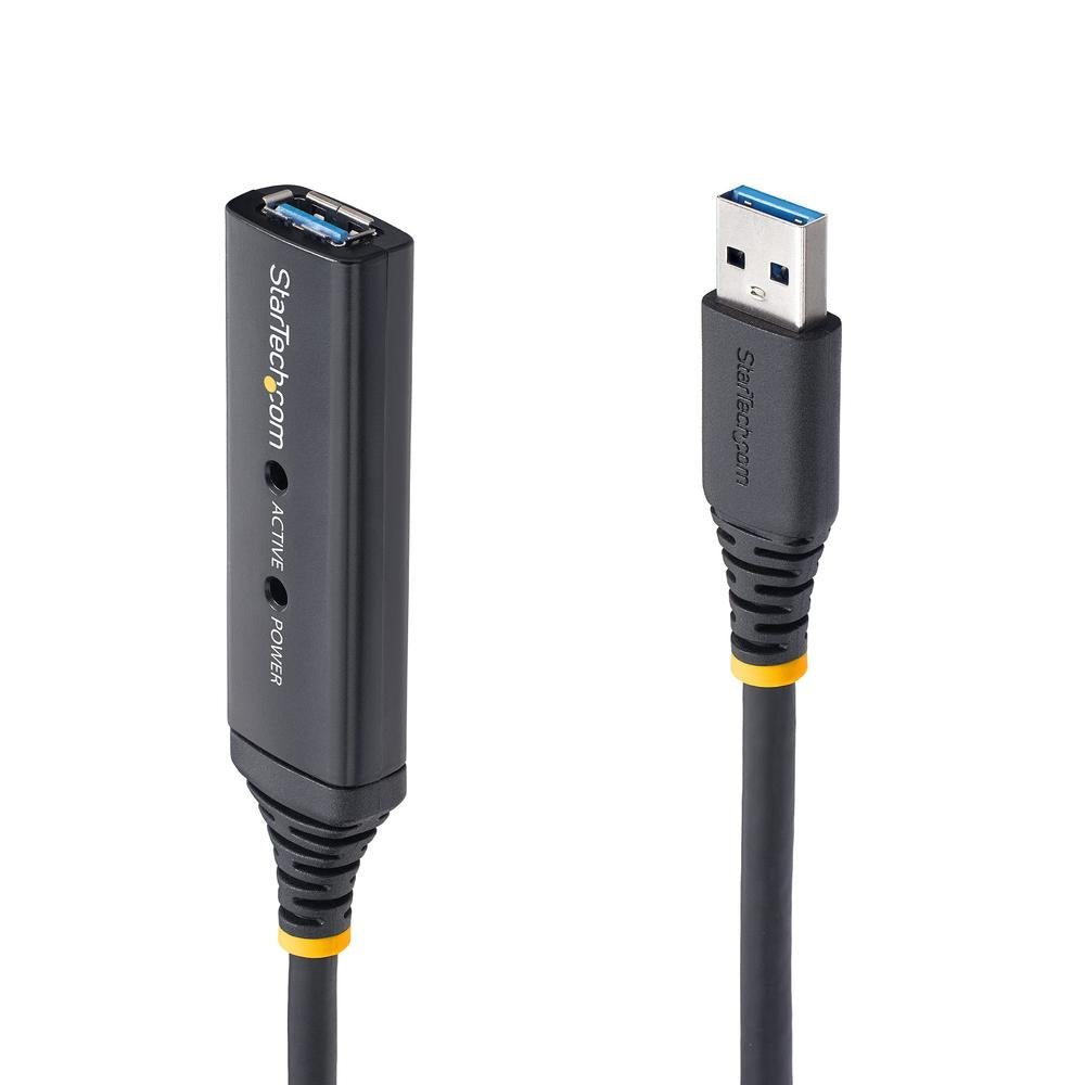 Cable USB tipo a startech 5m · macho - hembra · negro