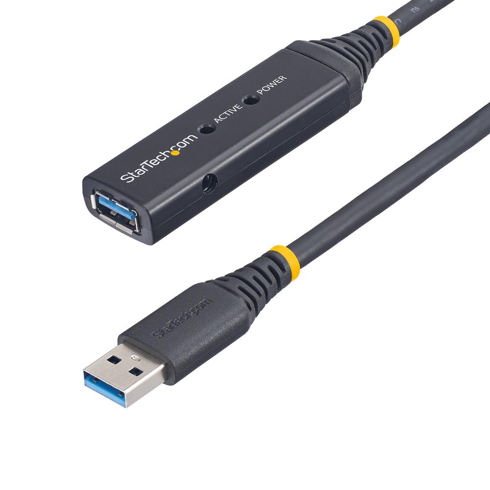 Cable USB tipo a startech 5m · macho - hembra · negro