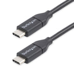 Cable USB tipo c startech 0.5m · macho - macho · negro