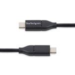 Cable USB tipo c startech 0.5m · macho - macho · negro