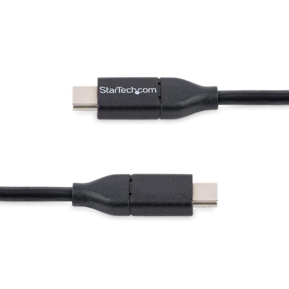 Cable USB tipo c startech 0.5m · macho - macho · negro