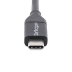 Cable USB tipo c startech 0.5m · macho - macho · negro
