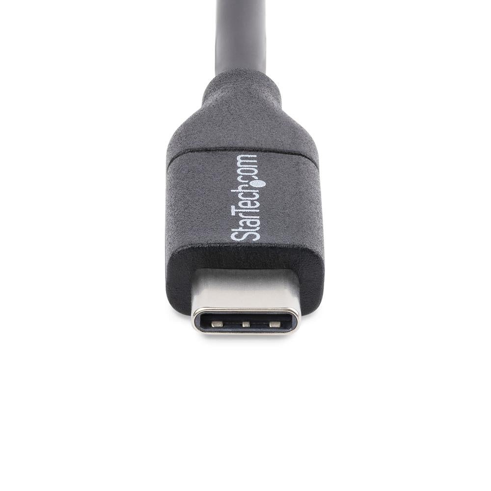 Cable USB tipo c startech 0.5m · macho - macho · negro