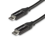 Cable USB tipo c startech 0.5m · macho - macho · negro