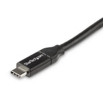 Cable USB tipo c startech 0.5m · macho - macho · negro