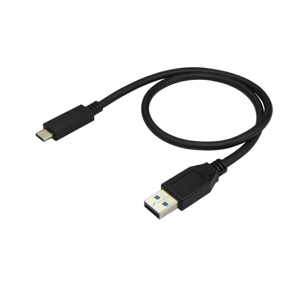 Cable USB tipo c a USB tipo a startech 0.5m · macho - macho · negro