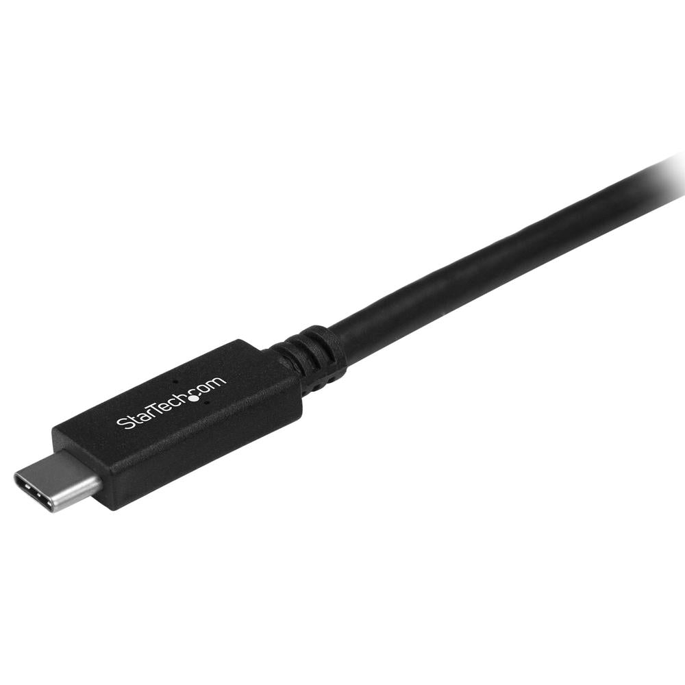 Cable USB tipo c startech 0.5m · macho - macho · negro