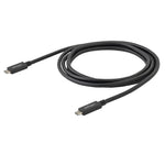 Cable USB tipo c startech 0.5m · macho - macho · negro
