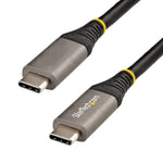 Cable USB tipo c startech 0.5m · macho - macho · negro