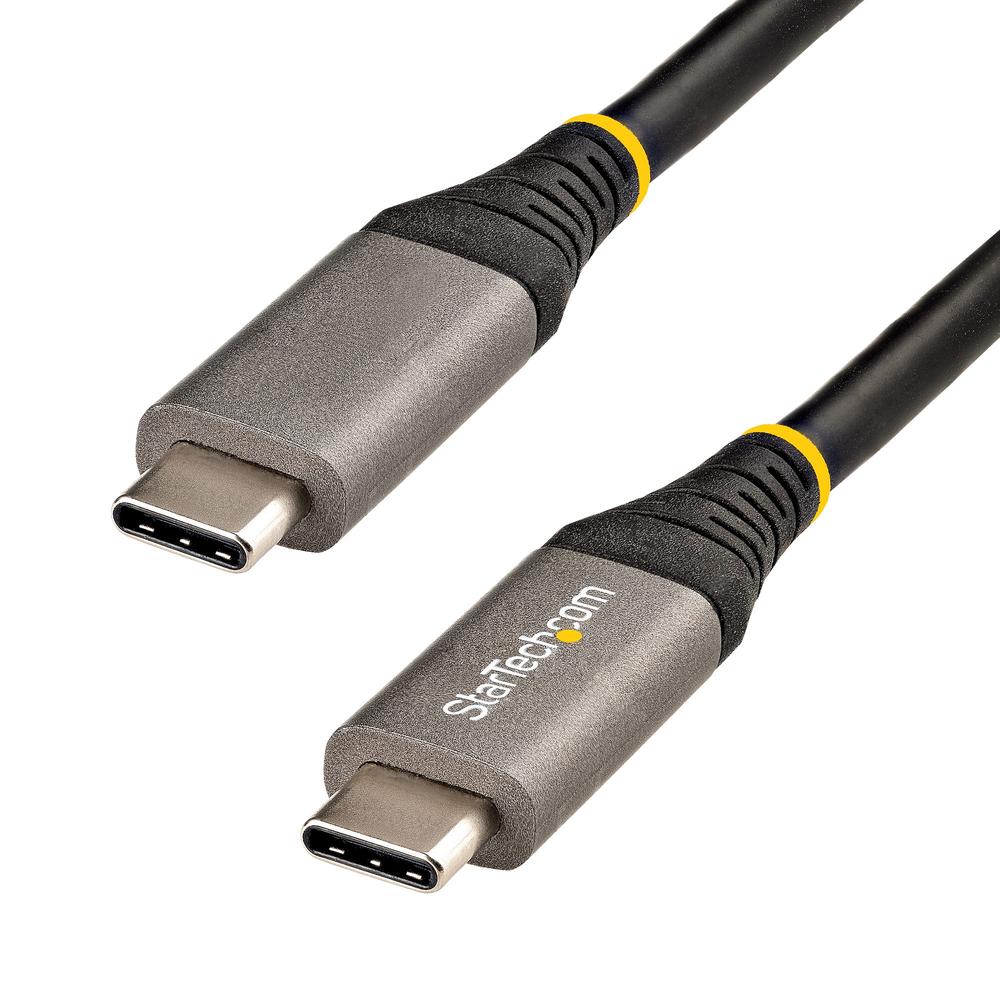Cable USB tipo c startech 0.5m · macho - macho · negro