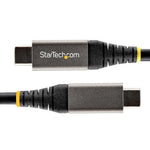 Cable USB tipo c startech 0.5m · macho - macho · negro