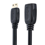 Cable mini HDMI a HDMI startech 0.125m · macho - hembra · negro