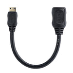 Cable mini HDMI a HDMI startech 0.125m · macho - hembra · negro