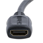 Cable mini HDMI a HDMI startech 0.125m · macho - hembra · negro