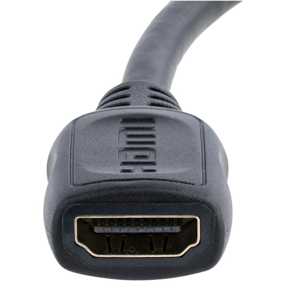 Cable mini HDMI a HDMI startech 0.125m · macho - hembra · negro