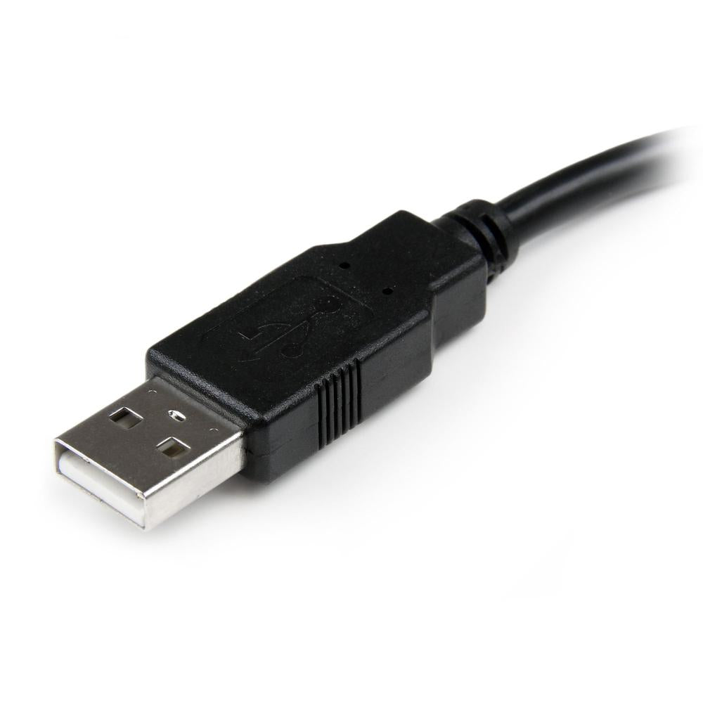 Cable USB tipo a startech 0.15m · macho - hembra · negro