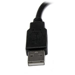 Cable USB tipo a startech 0.15m · macho - hembra · negro