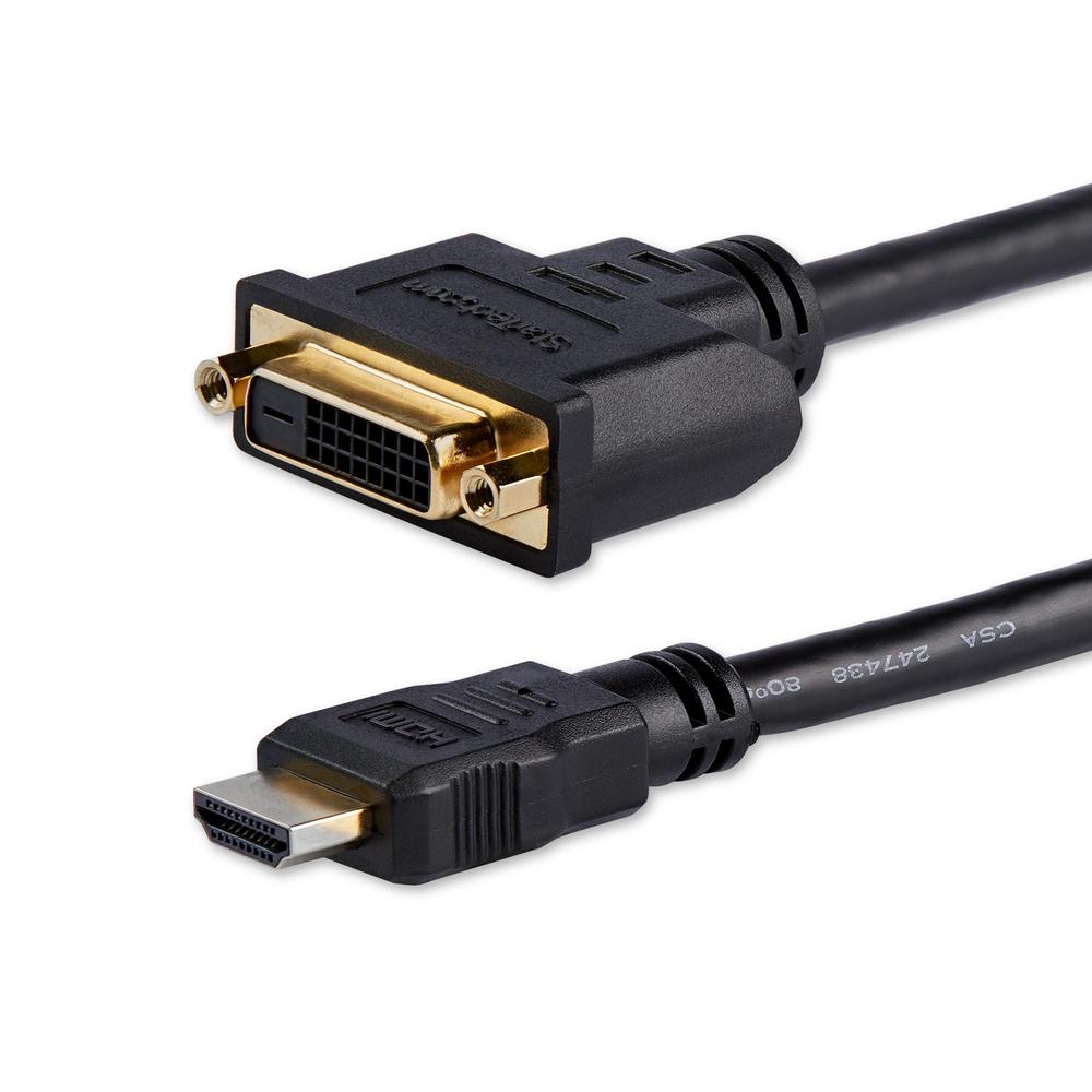 Cable HDMI a dvi - d startech 0.20m · macho - hembra · negro