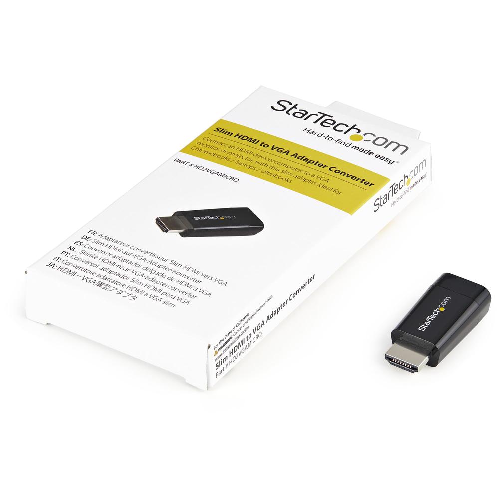 Adaptador HDMI a vga startech macho - hembra · negro
