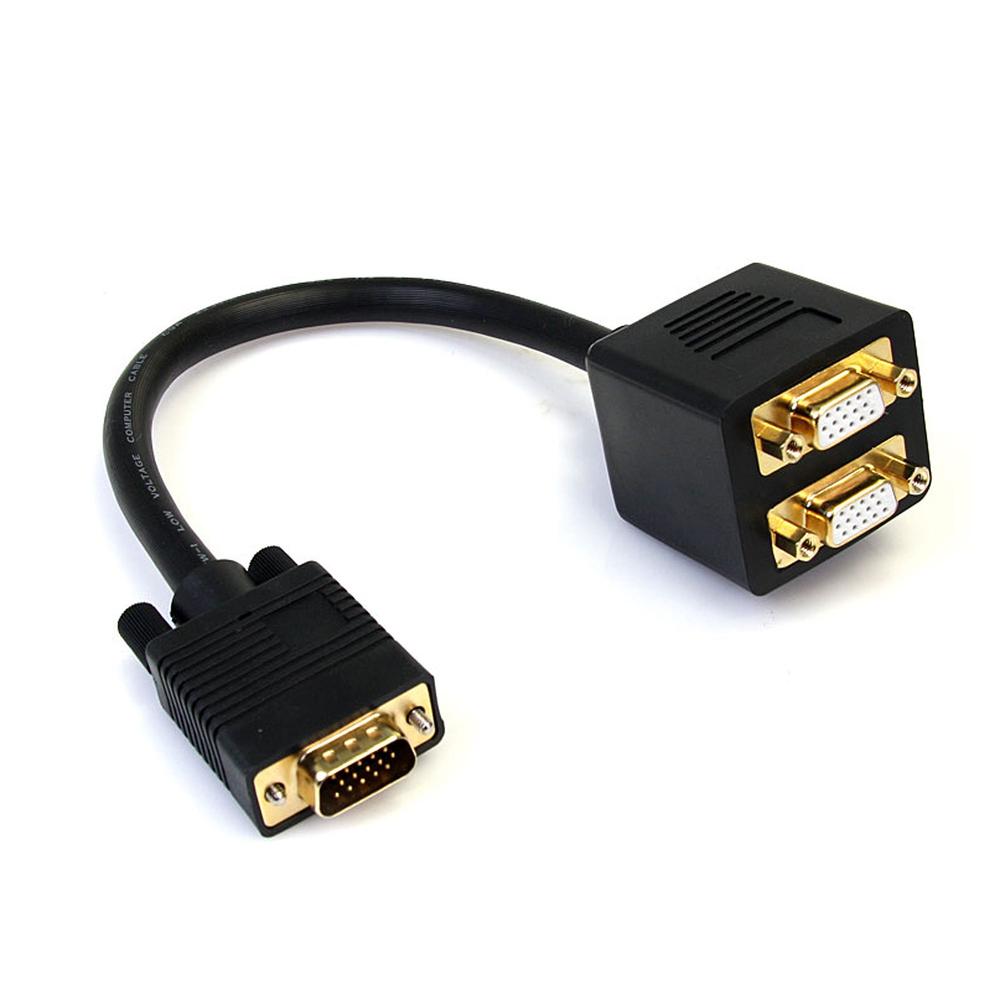 Cable vga startech 0.3m · macho - hembra · negro
